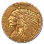 1916-S $5 Indian Gold Half Eagle MS-62 PCGS
