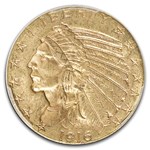 1916-S $5 Indian Gold Half Eagle MS-63 PCGS