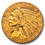 1916-S $5 Indian Gold Half Eagle MS-63 PCGS