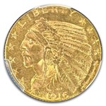 1916-S $5 Indian Gold Half Eagle MS-63+ PCGS