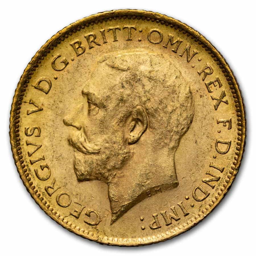 1916-S Australia Gold 1/2 Sovereign BU
