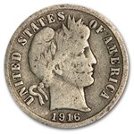 1916-S Barber Dime Good/VG