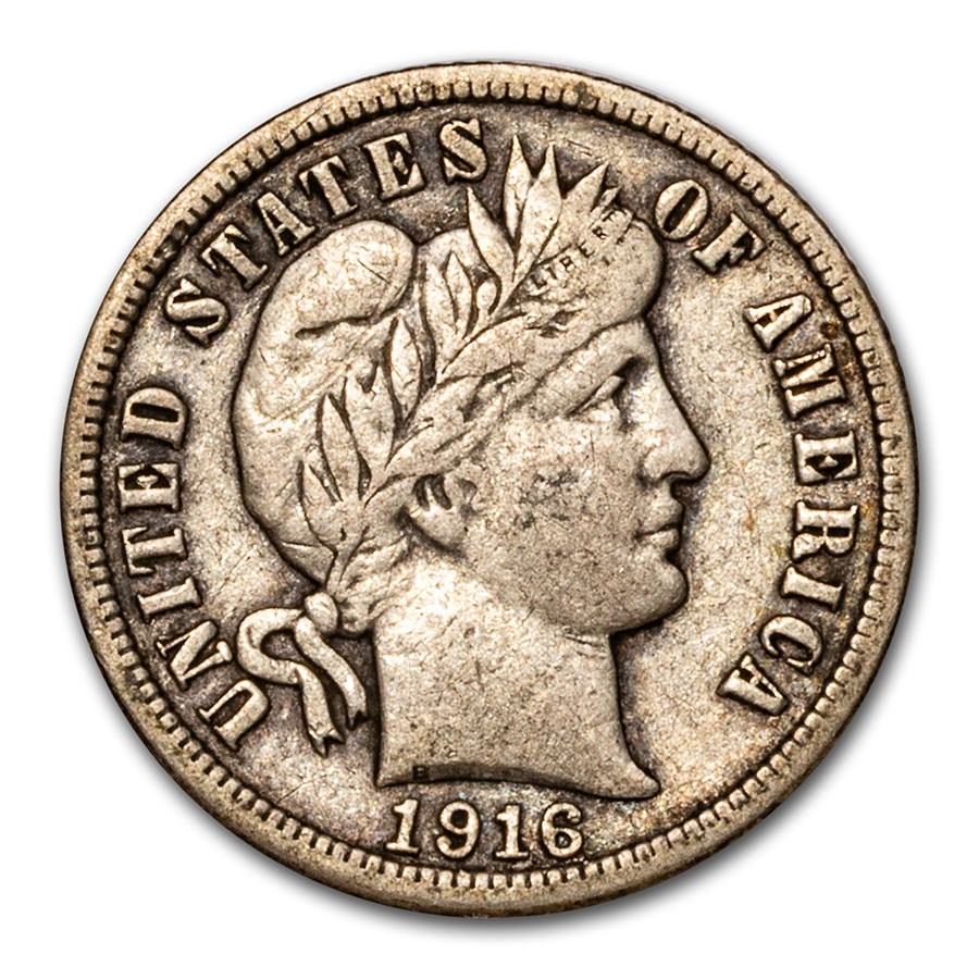 1916-S Barber Dime VF