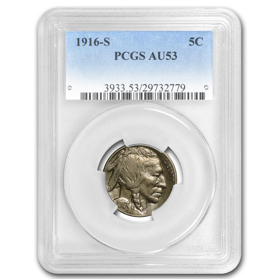 1916-S Buffalo Nickel AU-53 PCGS