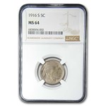 1916-S Buffalo Nickel MS-64 NGC