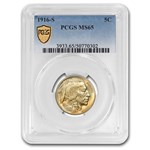 1916-S Buffalo Nickel MS-65 PCGS