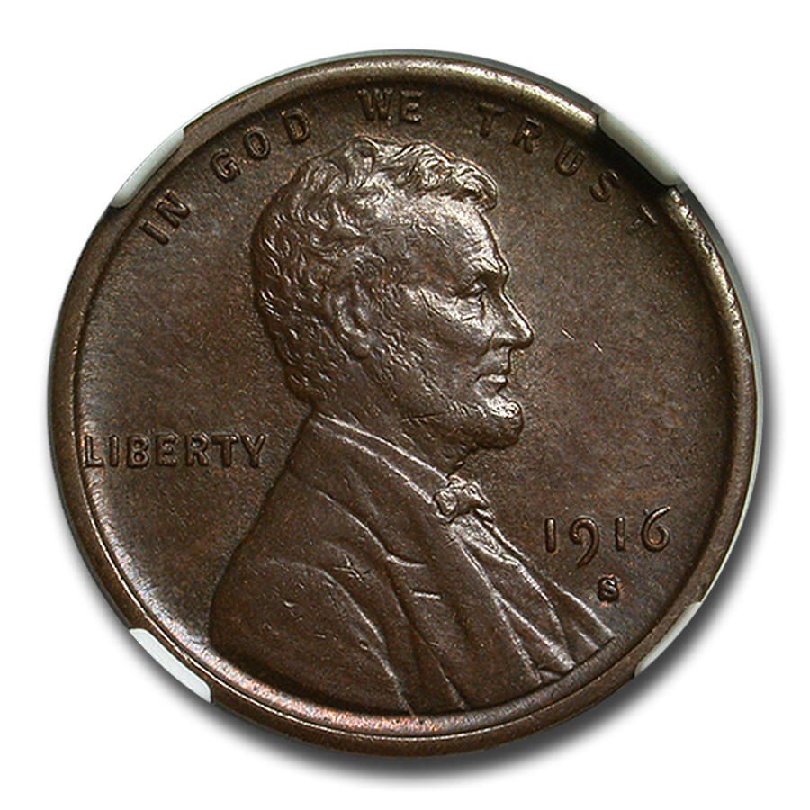 1916-S Lincoln Cent MS-63 NGC (Brown)