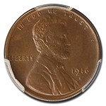 1916-S Lincoln Cent MS-64 PCGS (Brown)