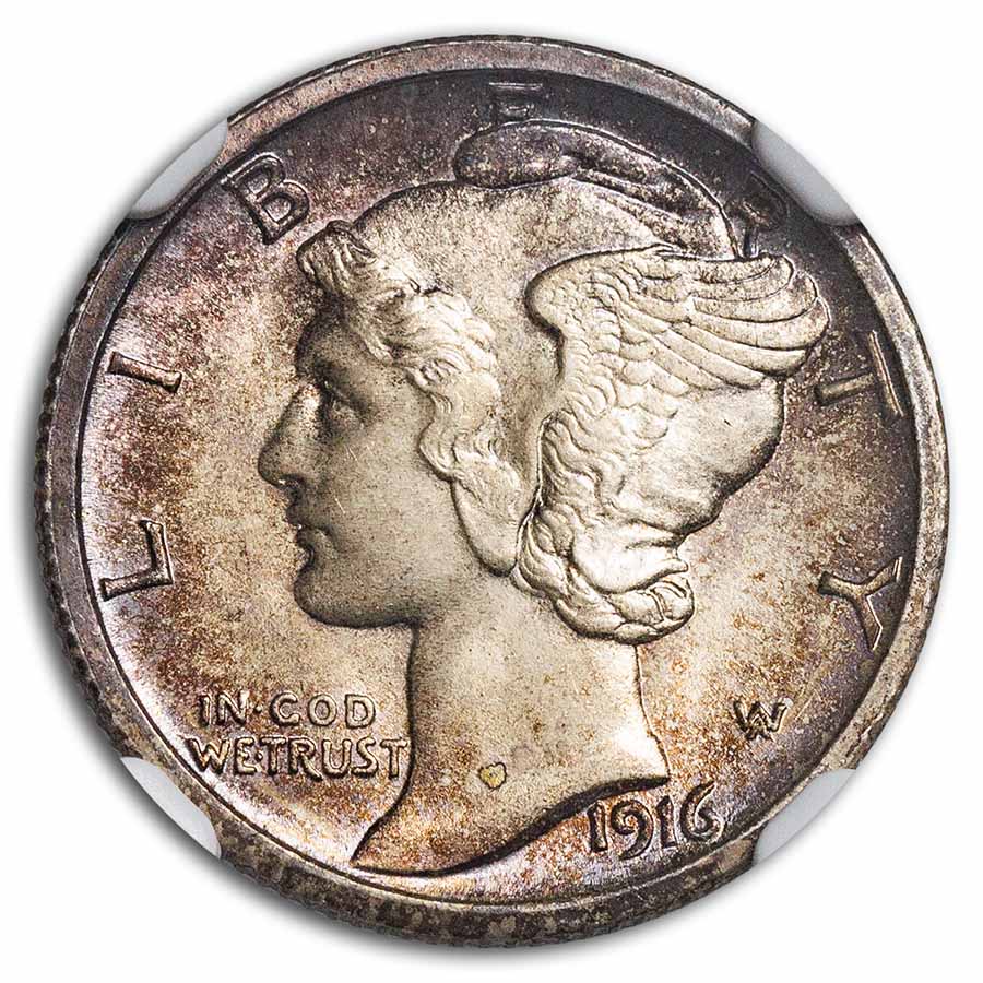1916 S Mercury Dime Mercury Value - APMEX
