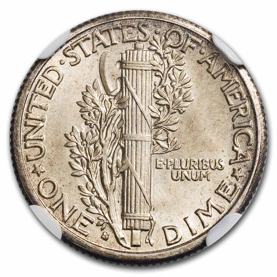 1916-S 年 マーキュリー・ダイム ICG MS64 1916-S 年 マーキュリー・ダイム ICG MS64 1916-S Mercury