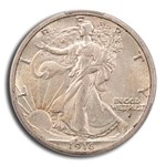 1916-S Walking Liberty Half Dollar AU-58 CACG