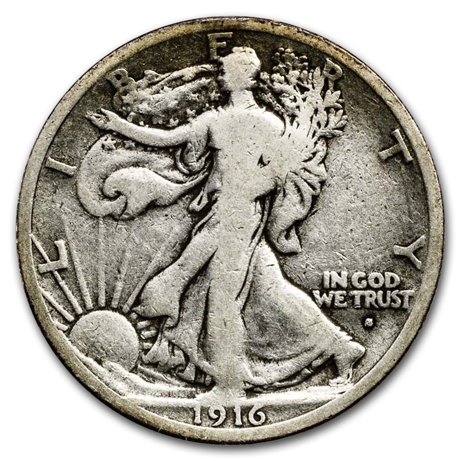 1916-S Walking Liberty Half Dollar Fine