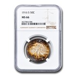 1916-S Walking Liberty Half Dollar MS-66 NGC