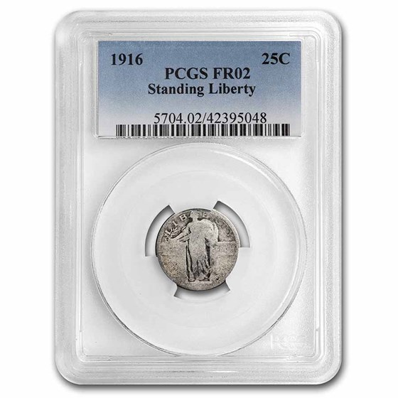 1916 Standing Liberty Quarter FR-02 PCGS 1916 Standing Liberty Quarter FR-02 PCGS