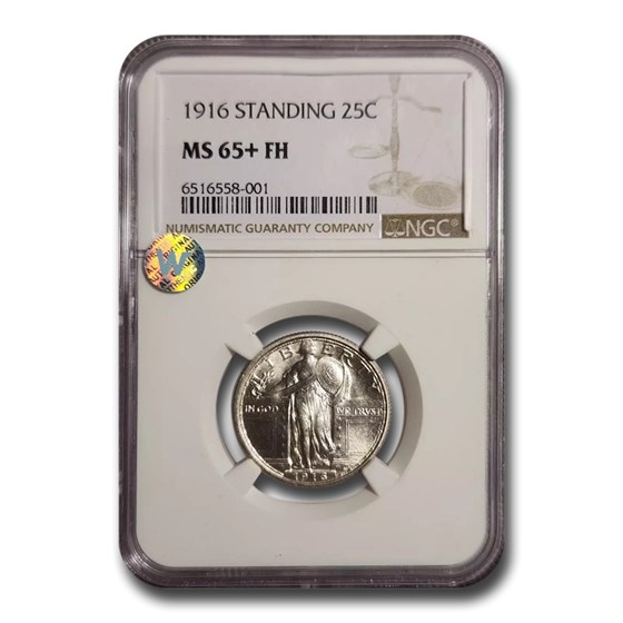 1916 Standing Liberty Quarter MS-65+ NGC (FH) 1916 Standing Liberty Quarter MS-65+ NGC (FH)
