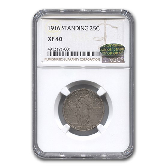 1916 Standing Liberty Quarter XF-40 NGC CAC 1916 Standing Liberty Quarter XF-40 NGC CAC