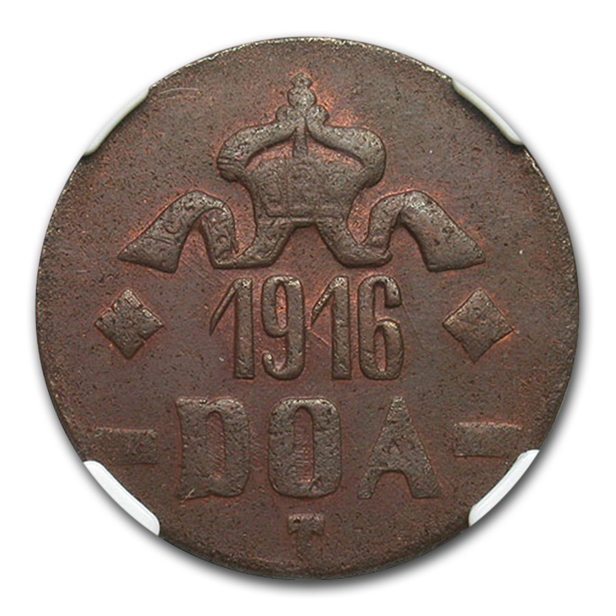 1916-T German East Africa 20 Heller MS-63 NGC (Brown)