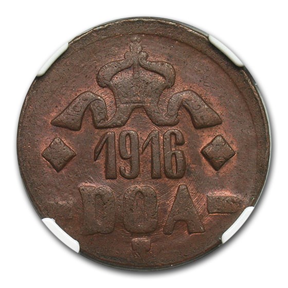 1916-T German East Africa Copper 20 Heller MS-63 NGC (Brown) 1916-T German East Africa Copper 20 Heller MS-63 NGC (Brown)