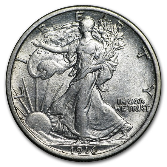 1916 Walking Liberty Half Dollar AU 1916 Walking Liberty Half Dollar AU