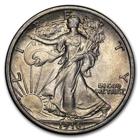 1916 Walking Liberty Half Dollar BU