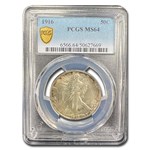 1916 Walking Liberty Half Dollar MS-64 PCGS