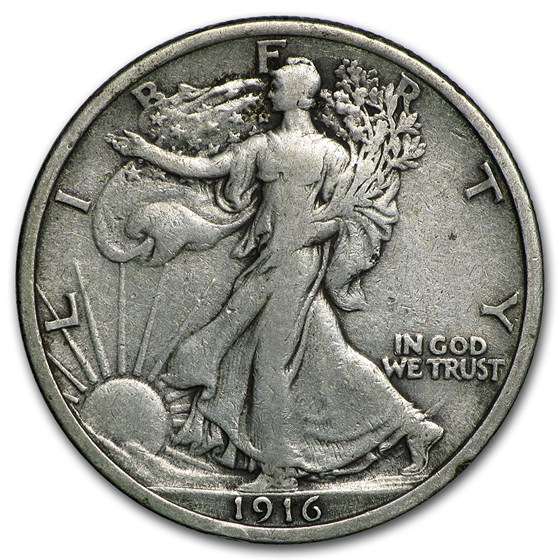 1916 Walking Liberty Half Dollar VF 1916 Walking Liberty Half Dollar VF