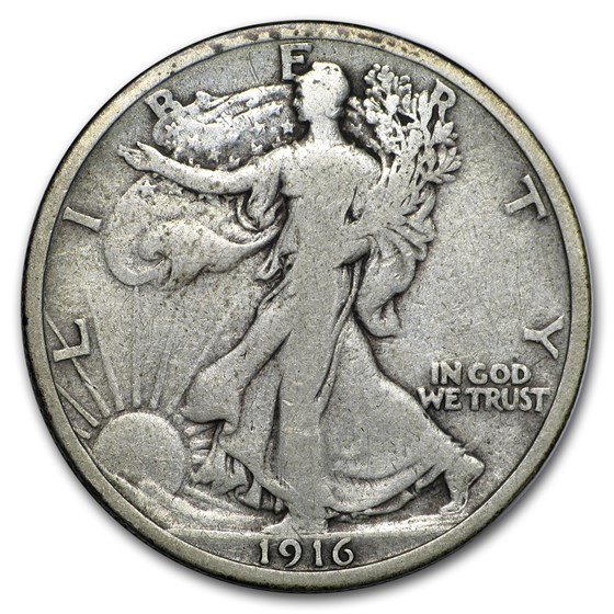1916 Walking Liberty Half Dollar VG