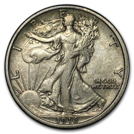 1916 Walking Liberty Half Dollar XF 1916 Walking Liberty Half Dollar XF
