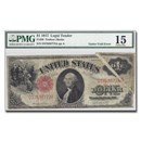 1917 $1.00 Legal Tender Fine-15 PMG (Fr#36) Gutter Fold