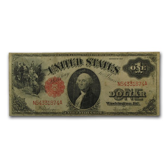 1917 $1.00 Legal Tender Fine 1917 $1.00 Legal Tender Fine
