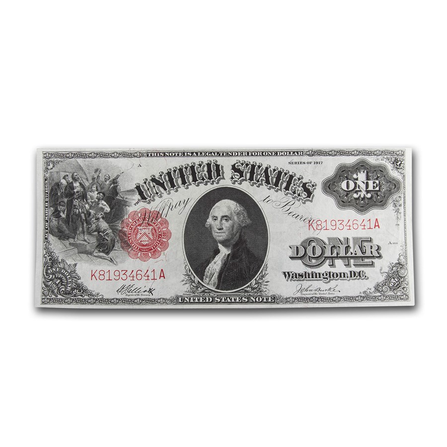 1917 $1.00 Legal Tender George Washington AU (Fr#37)