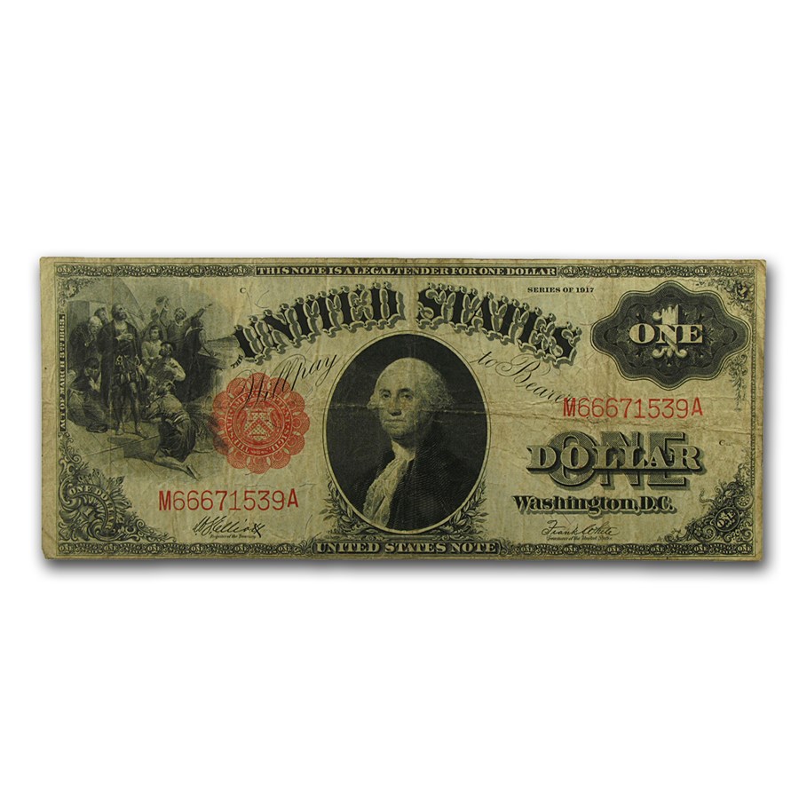 1917 $1.00 Legal Tender George Washington Fine