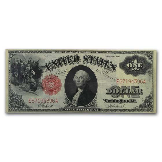 1917 $1.00 Legal Tender George Washington VF (Fr#37)