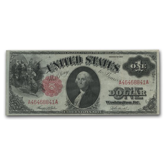 1917 $1.00 Legal Tender George Washington XF+ (Fr#36)