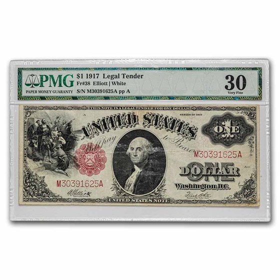 1917 $1.00 Legal Tender VF-30 PMG (Fr#38) 1917 $1.00 Legal Tender VF-30 PMG (Fr#38)
