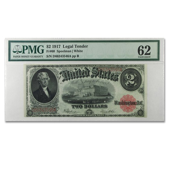 1917 $2.00 Legal Tender CU-62 PMG 1917 $2.00 Legal Tender CU-62 PMG