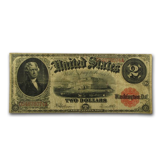 1917 $2.00 Legal Tender Jefferson Fine/VF 1917 $2.00 Legal Tender Jefferson Fine/VF