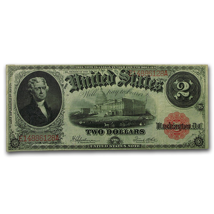 1917 $2.00 Legal Tender VF (Fr#60) Bracelet Back