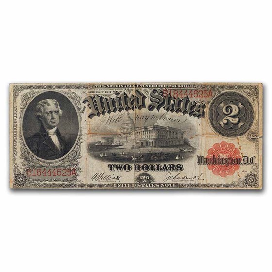 1917 $2.00 Legal Tender VG (Fr#58) Bracelet Back 1917 $2.00 Legal Tender VG (Fr#58) Bracelet Back