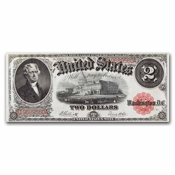 1917 $2.00 Legal Tender XF (Fr#59) Bracelet Back 1917 $2.00 Legal Tender XF (Fr#59) Bracelet Back