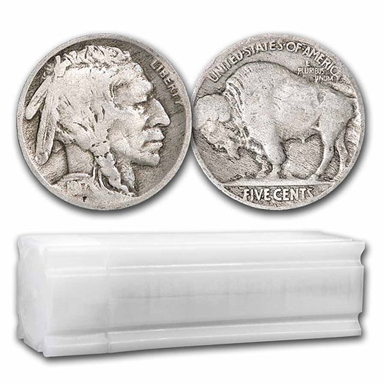 1917 Buffalo Nickel 40-Coin Roll Avg Circ 1917 Buffalo Nickel 40-Coin Roll Avg Circ