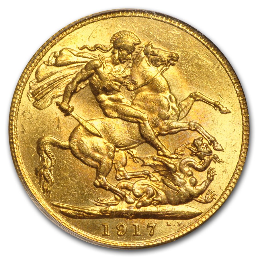 1917-C Canada Gold Sovereign George V BU