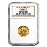 1917-C Canada Gold Sovereign MS-62 NGC
