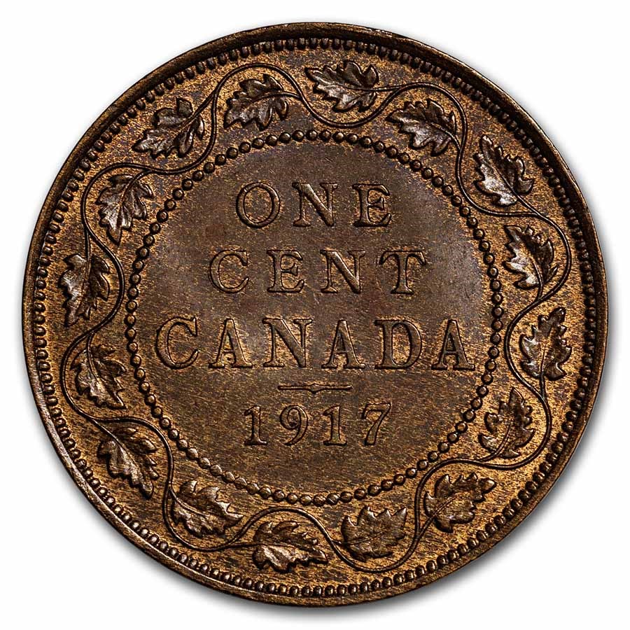 1917 Canada Large Cent George V BU