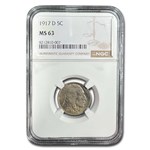 1917-D Buffalo Nickel MS-63 NGC