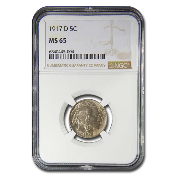 1917-D Buffalo Nickel MS-65 NGC 1917-D Buffalo Nickel MS-65 NGC