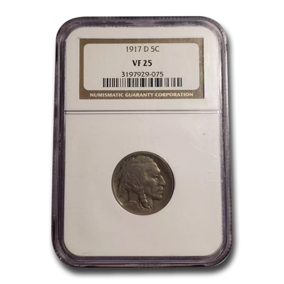 1917-D Buffalo Nickel VF-25 NGC 1917-D Buffalo Nickel VF-25 NGC
