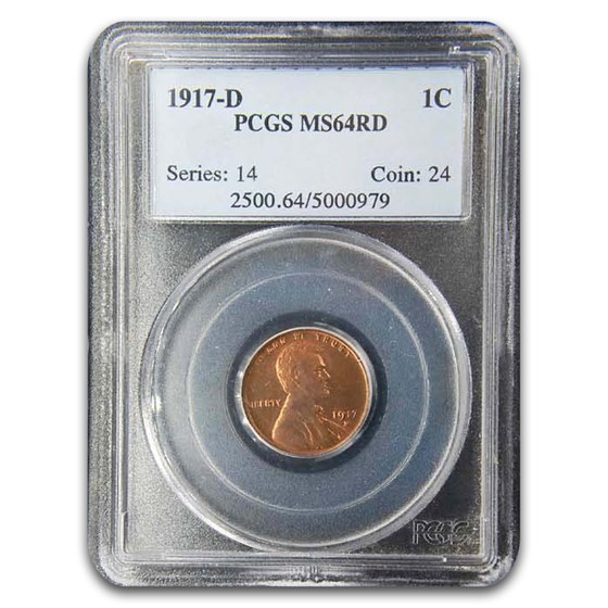 1917-D Lincoln Cent MS-64 PCGS (Red) 1917-D Lincoln Cent MS-64 PCGS (Red)