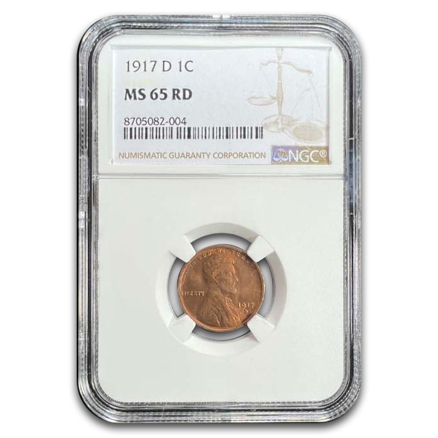 1917-D Lincoln Cent MS-65 NGC (Red)