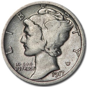 1917-D Mercury Dime Fine (Details) 1917-D Mercury Dime Fine (Details)